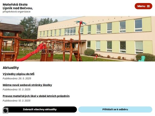 mš lipník n. bečvou nabízí podnětné prostředí, individuální přístup a kvalitní péči o děti. objevte, co všechno můžeme nabídnout!