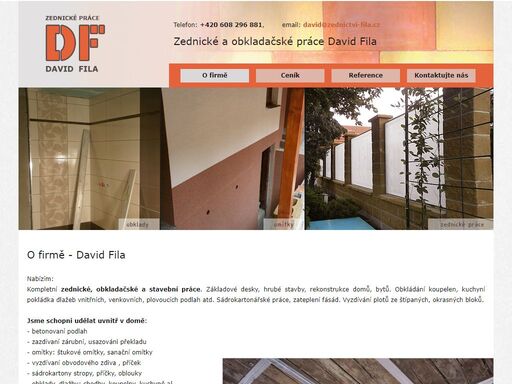 zednické práce, obkladačské práce, sádrokartonářské práce - david fila - kyjov, brno, břeclav a okolí