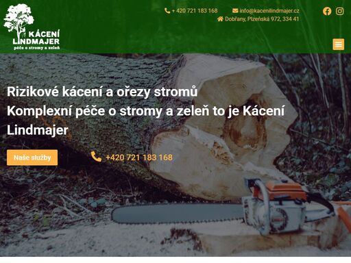 jsme malá firma z dobřan u plzně. zaměřujeme se na kompletní péči o stromy a zeleň, rizikové kácení a výškové práce. pro obce i soukromníky.