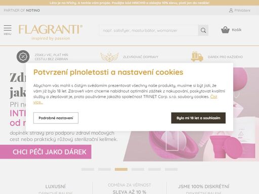 sexshop flagranti přichází s nejširší nabídkou erotických pomůcek za skvělé ceny. flagranti sexshop garantuje diskrétnost a expedici erotické zboží do druhého dne.