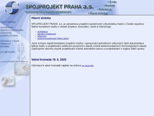 spojprojekt praha a.s., stavební a technologické projektování
