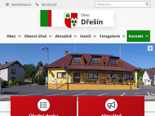 obec dřešín