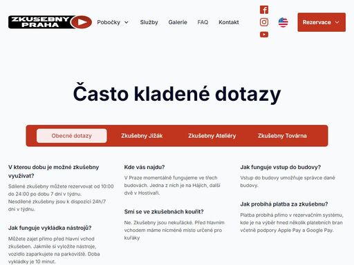 sdílené profesionálně vybavené zkušebny, které si můžete rezervovat hned a zkušebny, které si pronajmete jako vhodný prostor ke zkoušení.