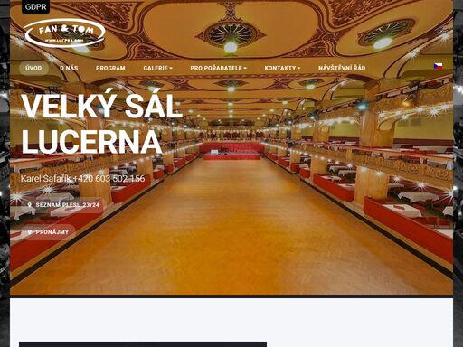 lucpra.com - velký sál lucerny, praha 1
