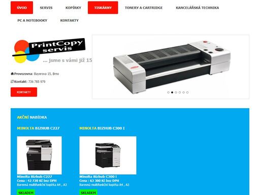 printcopy servis, prodej a opravy kancelářské a výpočetní techniky