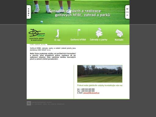 konzultace, návrh a realizace golfových hřišť, zahrad a parků