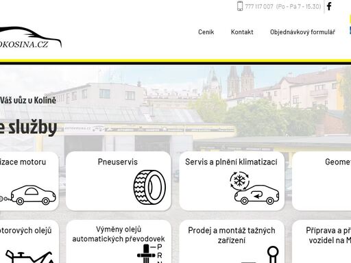auto košina poskytuje svým zákazníkům služby v oblasti servisu vozidel, pneuservisu a další činnosti spojené s těmito odvětvími. díky dlouholetým zkušenostem a kvalifikovanému personálu vám garantujeme maximální spokojenost s odvedenou prací. pracujeme výhradně s autodíly od renomovaného dodavatele auto kelly. náš autoservis se nachází poblíž samotného centra města kolín, čímž se snažíme být co nejdostupnější všem našim zákazníkům.
