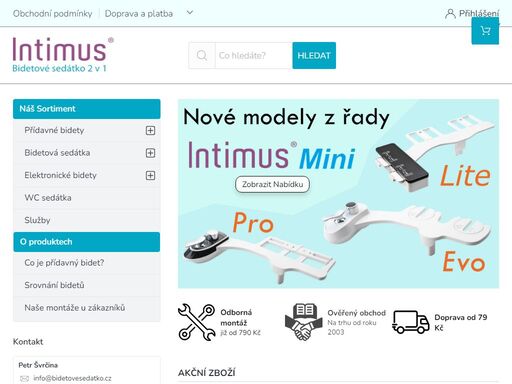 přídavné bidety a bidetová sedátka - zajišťujeme prodej, montáž a záruční i pozáruční servis