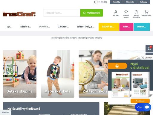 inovativní a moderní vybavení mateřských, základních a středních škol a edukační pomůcky pro všechny vzdělávací stupně. pohodlně nakoupíte v internet…
