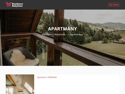 rezidence rokytnice rezidence rokytnice nabízí kvalitní ubytování v apartmánech různých typů a různých standardů! horské apartmány v oblíbené lokalitě jen 700 metrů od vodopádu.