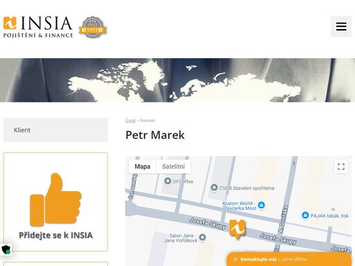 insia a.s. praha. jste makléř nebo zájemce o pojištění? kontaktujte naše specialisty nebo se na nás obraťte přes kontaktní formulář.