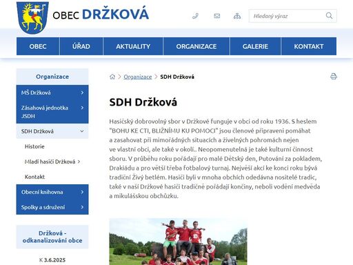 oficiální stránky obce držková