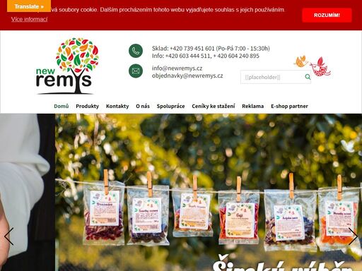 new remys s.r.o. - velkoobchod se suchými plody, ořechy a racionální výživou