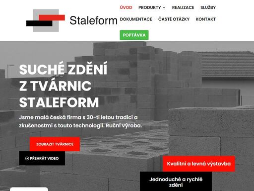 česká firma s 30-ti letou tradicí a zkušenostmi s technologií suchého zdění. ??ruční výroba. ??kvalitní a levná výstavba.