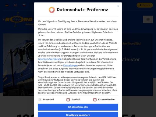 herzlich willkommen bei nordsüd 

logistischer markendienstleister seit 1994 kontakt    

123 

mitarbeiter  

65 ziehende einheiten  

195 

jumbo-wechselbrücken  

54 

auflieger    

seit dem jahr 1994 versteht sich die nordsüd unternehmensgruppe als logistischer markendienstleister, der sich durch hohe qualität und zuverlässigkeit auszeichnet. die logistischen kernkompetenzen des unternehmens beziehen