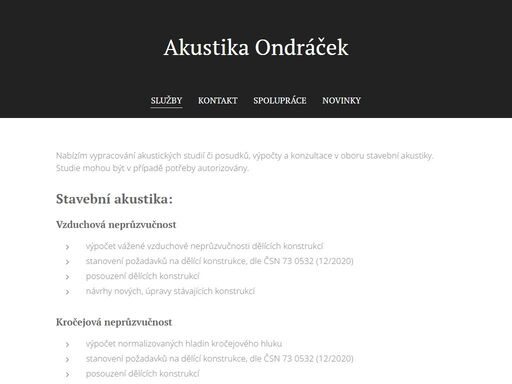 akustické studie