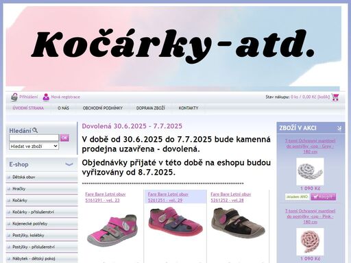 dětské zboží, eshop, kamenná prodejna, kočárky, vše pro miminka