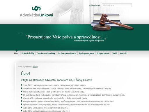 advokátní kancelář judr. šárky línkové. on-line poradenství.