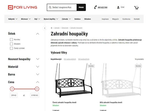 bezpečné doručení nábytku vlastní dopravou, výnos do patra, odborná montáž nebo možnost vrácení do 60 dnů. vybírejte třeba do obýváku, ložnice nebo na zahradu.