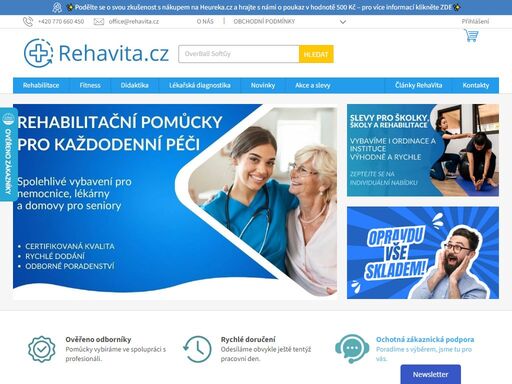 rehavitalcare s.r.o. - rehabilitace, fitness, didaktika. specializujeme se na pomůcky pro rehabilitaci, aerobik, školní a tělesnou výchovu, sport a zábavu. 