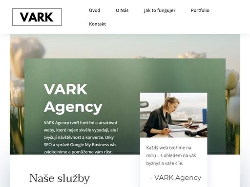 vark agency tvoří moderní webové stránky s důrazem na design, seo a google my business. získejte web, který přitáhne zákazníky a prodává.