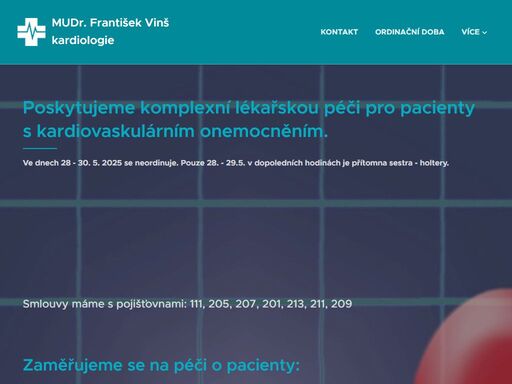 poskytujeme komplexní lékařskou péči pro pacienty s kardiovaskulárním onemocněním.
