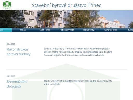 správa domů a bytů | sbd třinec | třinec |jablunkov