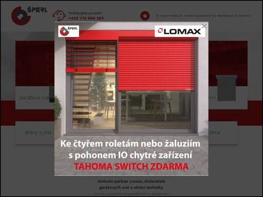 garážová vrata, předokenní rolety a žaluzie značky lomax