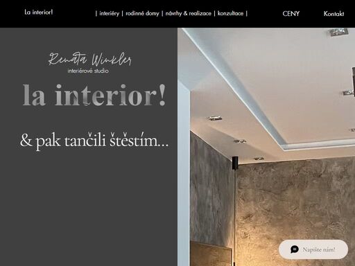 la interior! přináší profesionální  realizace a design interiéru a exteriéru. rekonstrukce, byty, domy, zahrady. vizualizace prostorů, bytový architekt, design interiéru.