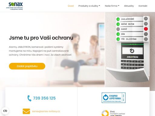 montáže alarmů jablotron a zabezpečovacích systémů do bytů, domů i rozsáhlých firemních objektů.