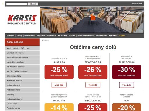 společnost karsis s.r.o. je přímým importérem podlahových krytin do čr a prodává prostředníctvím velkoobchodu vinyl-pvc, koberce v metráži, laminátové podlahy, kobercové čtverce a vinylové dílce pro bytové i komerční účely vč. příslušenství. zajišťujeme dopravu