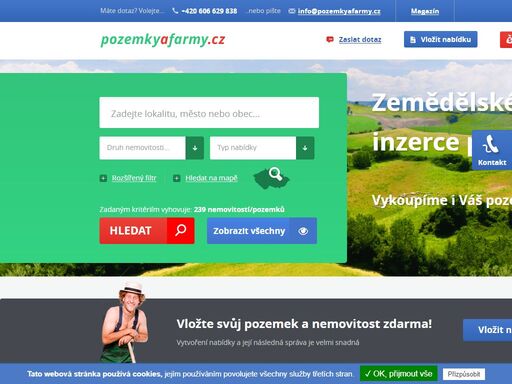potřebujete prodat nebo koupit zemědělské pozemky, ornou půdu nebo hospodářské stavby? výběr z více než 200 nabídek po celé čr. 