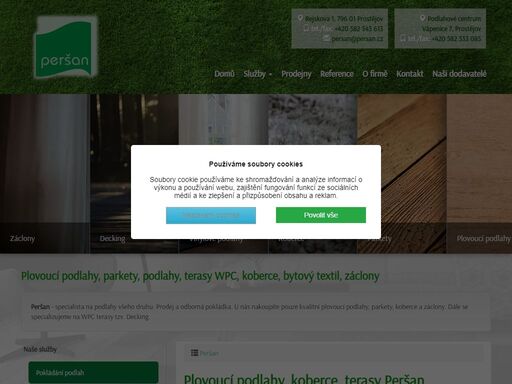 plovoucí podlahy, záclony, podlahy, terasy, parkety, koberce, wpc terasy, bytový textil peršan. tři prodejny v prostějově. pokládka podlah olomouc, vyškov, praha a po celé čr.