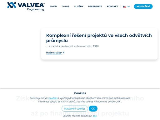 firma valvea engineering s.r.o. je moderní inženýrská společnost realizující projekty napříč různými průmyslovými odvětvími. díky širokému portfoliu služeb poskytuje jedno kontaktní místo pro celý projektový proces.
