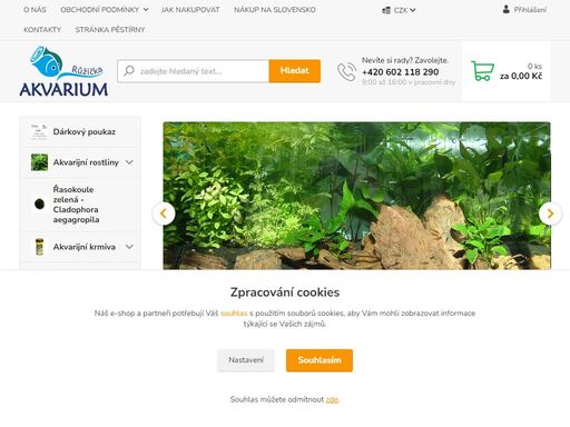 pěstírna akvarijních ryb a rostlin. v našem e-shopu naleznete kompletní sortiment vybavenína potřeb pro akvaristy.