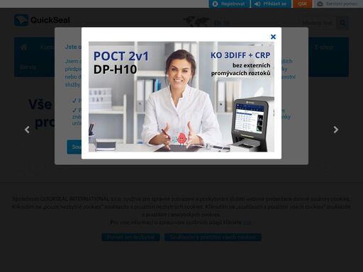 společnost quickseal international, s. r. o., se věnuje prodeji a distribuci poct přístrojů, potřeb pro rychlou diagnostiku i dalších zdravotnických pomůcek.