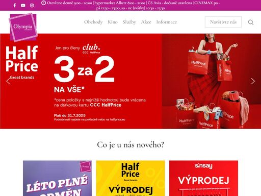 obchodní centrum olympia olomouc = příjemné nakupování a zábava. najdete u nás nejen obchody známých značek. těšíme se na vaši návštěvu!