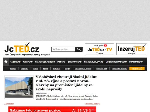 jižní čechy teď • jcteď.cz zajímá vás, co se děje v jižních čechách právě teď? u nás se o tom dočtete. 24 hodin denně, 7 dní v týdnu.