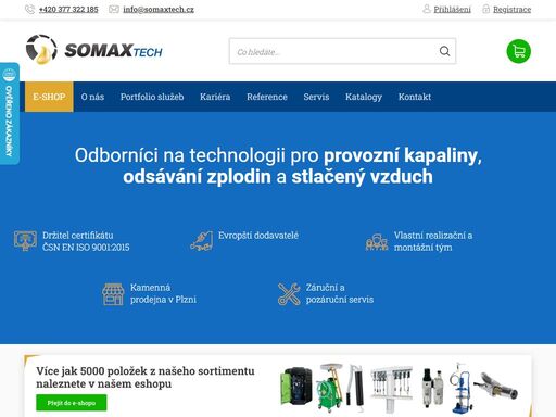 společnost nabízí kompletní technologii pro maziva a oleje. dodává kompletní celky olejového hospodářství a vnitropodnikových čerpacích stanic. také se specializuje na stlačený vzduch a odsávání výfukových a svařovacích plynů.