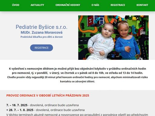 ordinace praktického lékaře pro děti a dorost, ordinace lékaře pro děti a dorost