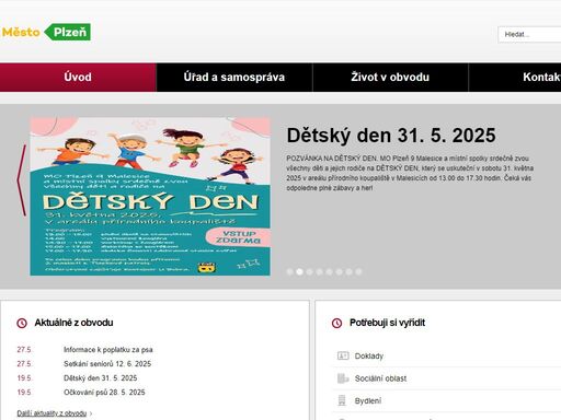 portál městského obvodu plzeň 9