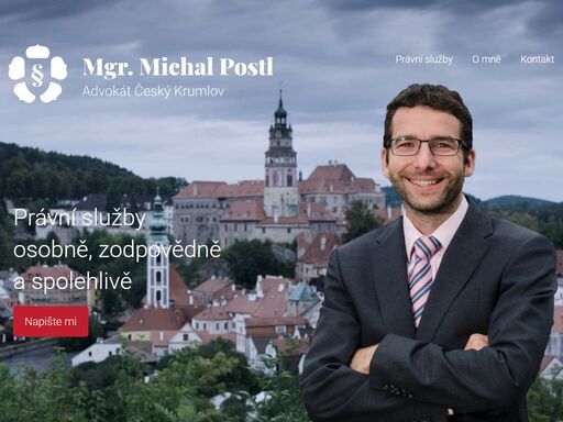 poskytuji právní služby osobně, zodpovědně a spolehlivě v českém krumlově a okolí. advokátem jsem od roku 2013.