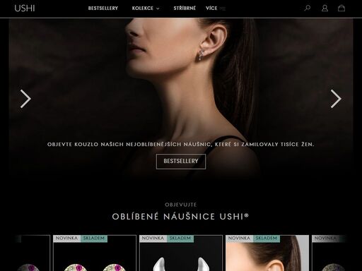 ushi je originální značka náušnic ze stříbra, zlata i chirurgické oceli. šperky z nejvyšší kvality a jedinečného designu.