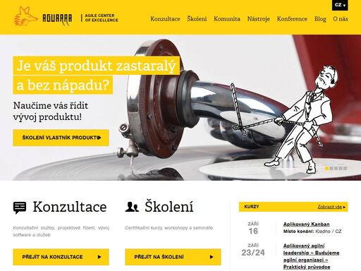 aguarra je vzdělávací a certifikační centrum pro čr, sr a hu. zaměřuje se na řízení projektů, implementaci metodik a poskytování kvalitních certifikačních kurzů agilních metodik a inovací - scrum, kanban, lean, triz, scrum master, product owner, agilní kouč.... a další.