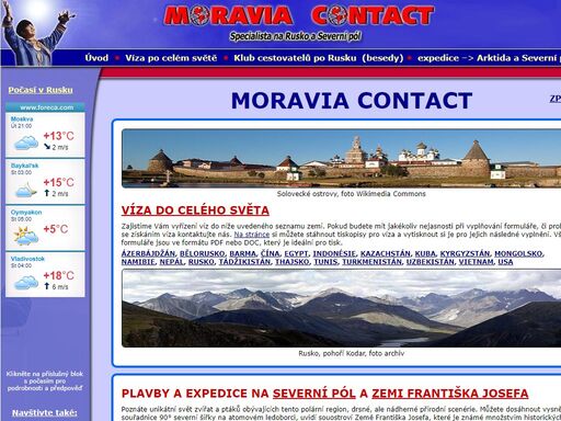 moravia-contact, viza do celého světa, cesty a expedice do ruska na klíč, klub cestovatelů po rusku