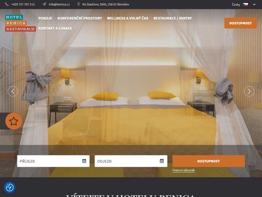 hotel benica - kvalitní hotel v benešově na trase mezi prahou a českými budějovicemi.