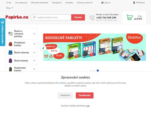 prodej kvalitních značkových školních a výtvarných potřeb. široká nabídka školních, studentský batohů a aktovek pro prvňáčky, vše na jednom místě s dopravou zdarma.