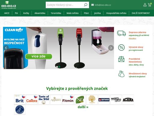 exo-eko - vše pro psy, kočky a ostatní domácí mazlíčky.