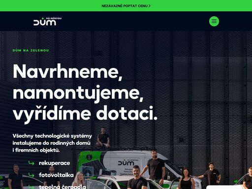navrhneme, namontujeme, vyřídíme dotaci. všechny technologické systémy instalujeme do rodinných domů i firemních objektů. rekuperace | fotovoltaika | tepelná čerpadla