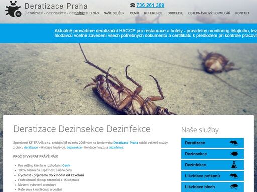 deratizace dezinsekce dezinfekce - dojezd do 2 hodin! služby, které poskytujeme rychle, odborně a v profesionální kvalitě - volejte 736 261 309.